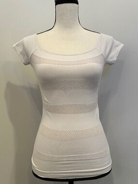 Bebe white stretch top